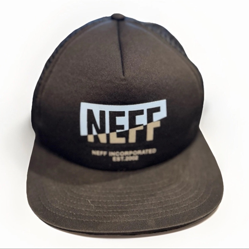 Neff Snapback Hat Black Logo Cap Adjustable One Size Mens Streetwear Skate
